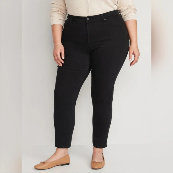 NWT Old Navy High-Waisted OG Straight Jeans in Black Wash - Picture 3 of 16